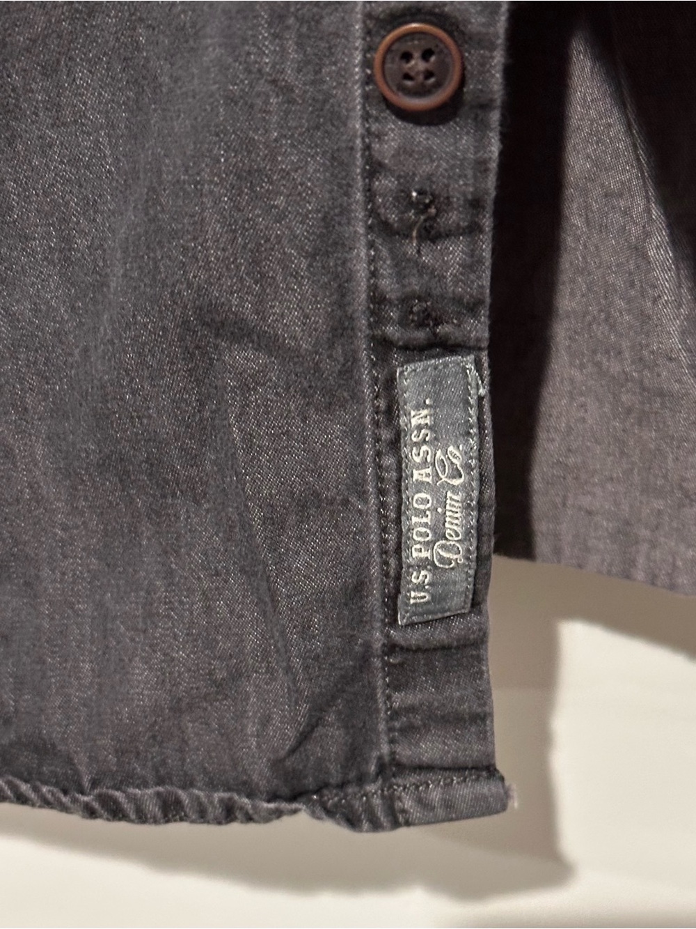 U.S. Polo Assn. Washed Charcoal Button-Down Shirt - Picture 5 of 6